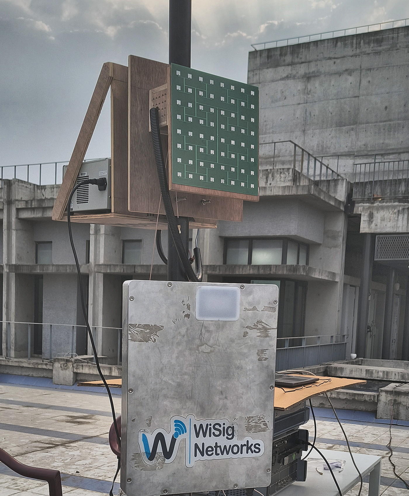 The rooftop demonstration at IIT Hyderabad
